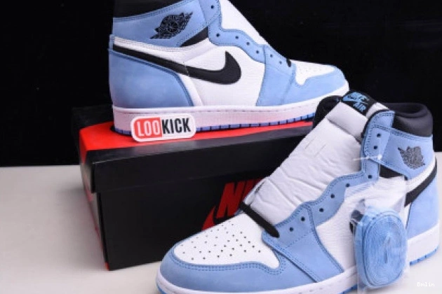 Bmlin shoes AIR JORDAN HIGH RETRO WHITE 1 BLACK 555088-134 UNIVERSITY BLUE 0725